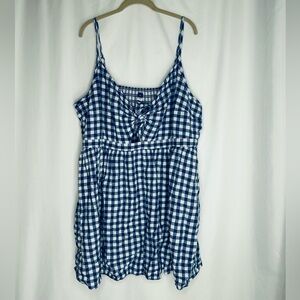 Old Navy Blue and White Gingham dress 3x